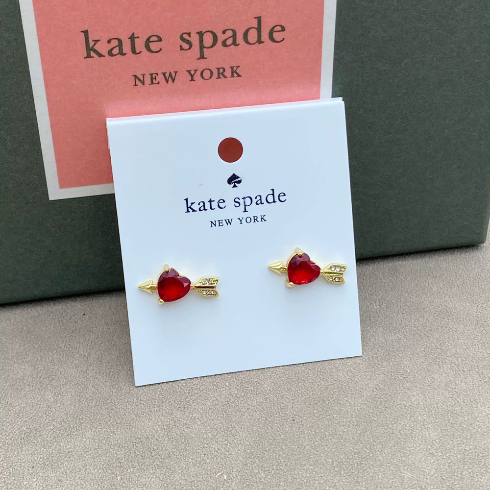 kate spade Retro Metal Heart Diamond Stud Earrings